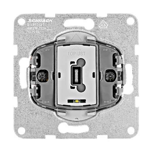 One-gang push button insert illuminated, 1 NO, cage clamps image 1