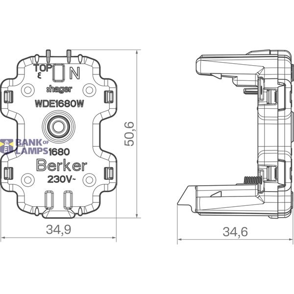 Series LED module with N-terminal 230 V, 0.4 mA, module built-in elements, e.g. image 2