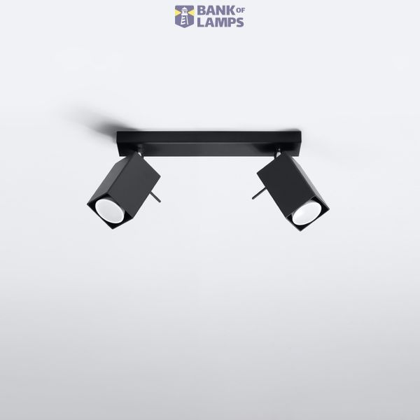 CEILING LAMP MERIDA 2 BLACK GU10 2X40W IP20 image 4
