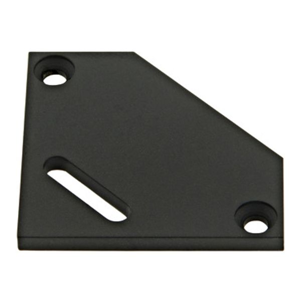 Profile end cap TBE flat with longhole incl. Screws black image 1