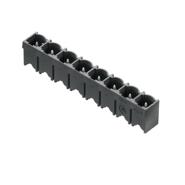 PCB plug-in connector, male header, closed side, THT solder connection, 7.62 mm, Number of poles: 8, 180°, Solder pin length (l): 3.2 mm, tinned, black, Box image 1