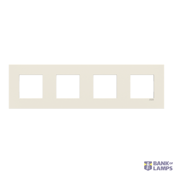 Frame 4-gang - ABB logo - White image 1
