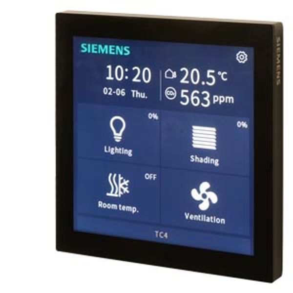 UP 204S22 - KNX Touch control TC4, 4 inch touch panel, black image 1