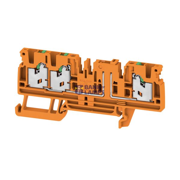 Test-disconnect terminal, SNAP IN, orange, 2.5 mm², 20 A, 500 V, Numbe image 1