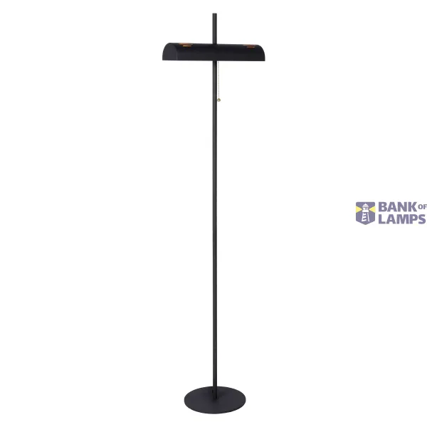 Lucide GLENDALE - Floor lamp - 2xE27 - Black image 1
