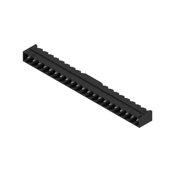 PCB plug-in connector, male header, closed side, THT/THR solder connection, 5.08 mm, Number of poles: 21, 90°, Solder pin length (l): 3.2 mm, tinned, black, Box image 2