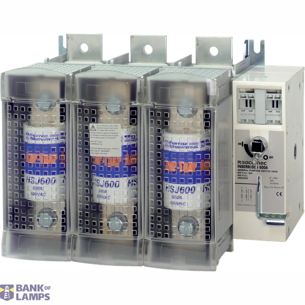 Fuse disconnect switch body 4P 60A for Class J fuses image 1