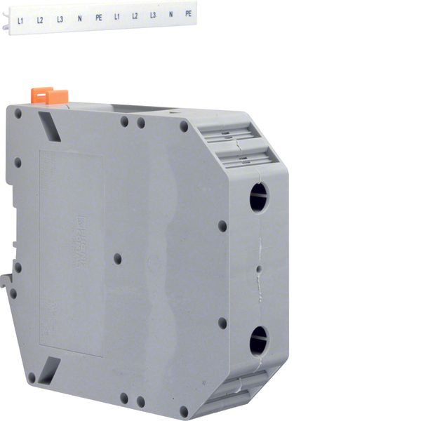 DIN rail terminal 35-150mm², gray image 1