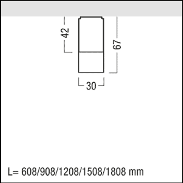 LINARIA LED3000-830 L1208 PM LDE LB WH - Batten luminaire image 3