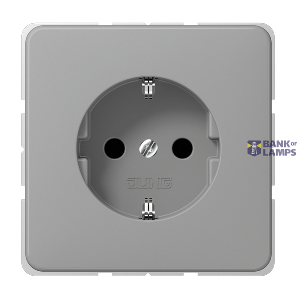 SCHUKO socket, 16 A 250 V ~, Duroplast, CD series, grey image 1