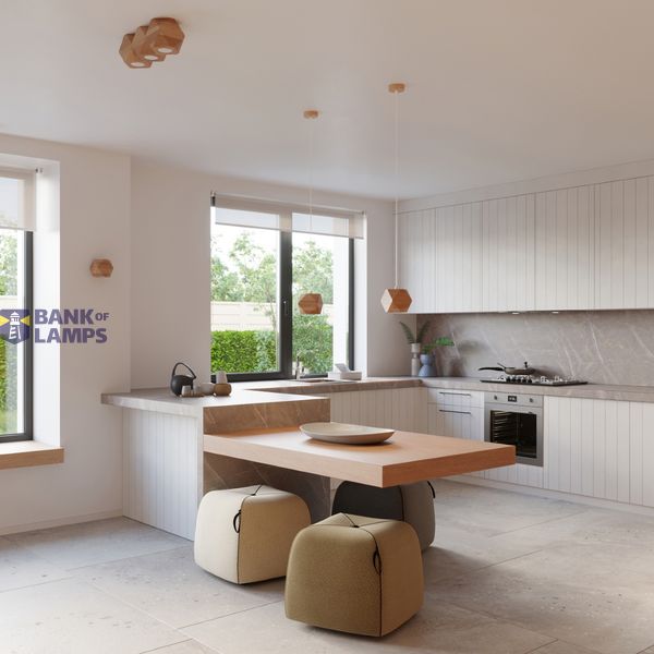 CEILING LAMP WOODY 1 NATURAL WOOD GU10 1X40W IP20 image 4