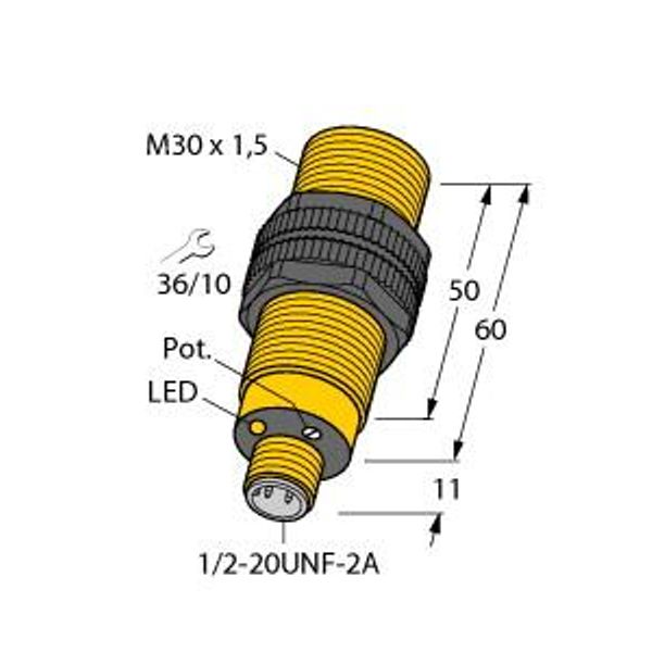 Capacitive Sensor   BC10-S30-RDZ3X-B3131 image 1