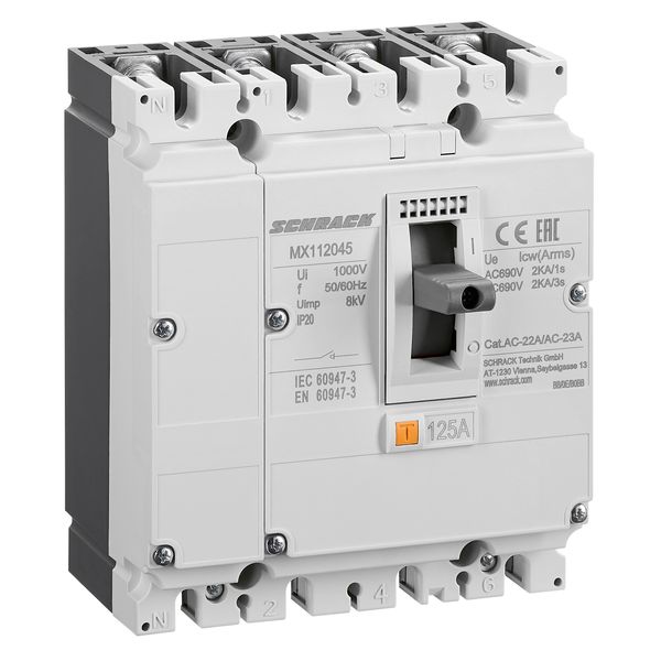 Switch Disconnector MX1 4 pole 125A image 1