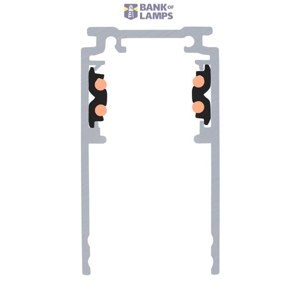 3m mounting track deep, 48V TRACK, black, DALI image 3