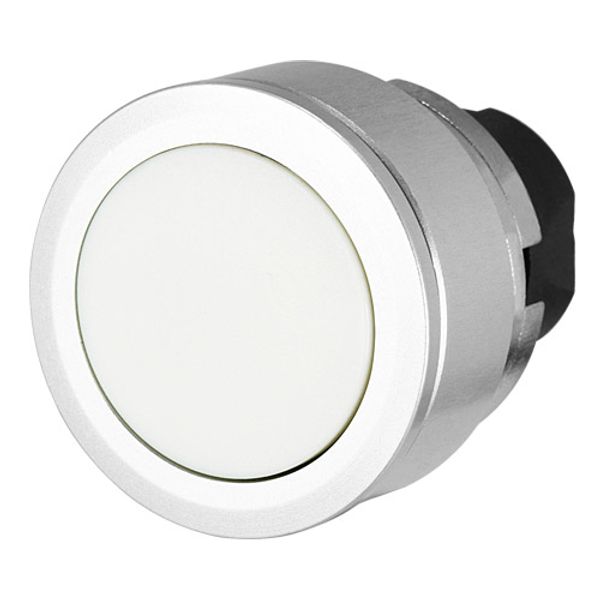 Push-button, flush-mount, momentary, white image 1