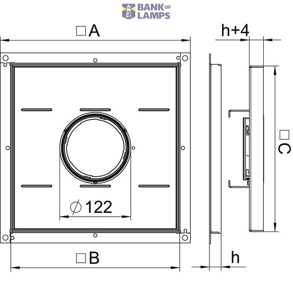 RKF2 SL1 V2 30 Heavy-duty frame cassette for tube 283x283x30 image 2