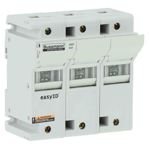 Fuse-holder, low voltage, 60 A, AC 600 V, DC 600 V, UL Class J, 120 x 83 x 125 mm, 3P, UL, CSA, Neon Lamp image 5