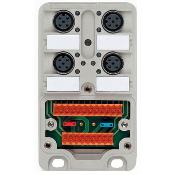Hood distributor lower part, M12, 30 V, A-coded, LED: No, LED initiator: No, Wiring type: 1:1 image 2