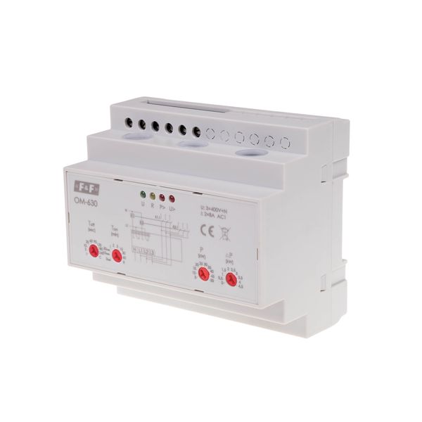 three-phase power consumption limiter, direct measurement up to 50kW, DIN rail mounting image 1