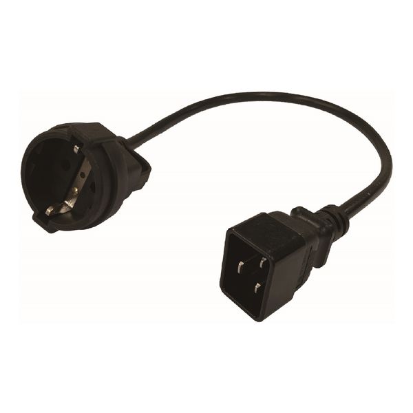 EPDU power cord, Schuko to C20, 0.5m image 1