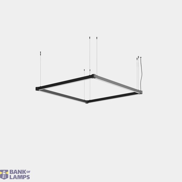 Lineal lighting system Apex Square Pendant 3000mm 144W LED warm-white 3000K CRI 90 ON-OFF Black IP20 12504lm image 1