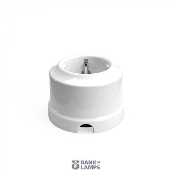 Schuko porcelain wall socket image 2