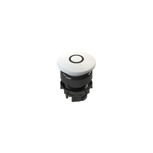 Illuminated white mushroom pushbutton, with marking image 2
