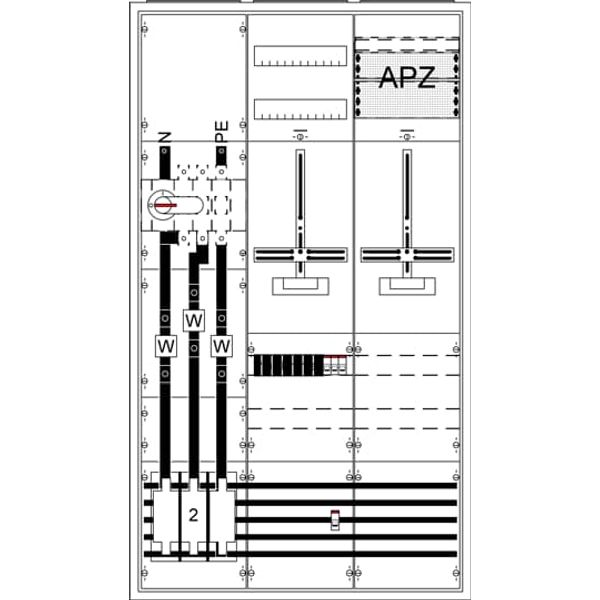 Measurement and metering transformer cabinet, Rows: 0, 1400 mm x 800 mm x 215 mm, Isolated (Class II), IP31 image 1