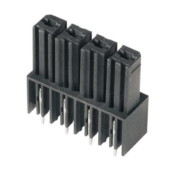 PCB plug-in connector, female header, closed side, THT solder connection, 7.62 mm, Number of poles: 6, 180°, Solder pin length (l): 3.5 mm, tinned, black, Box image 1