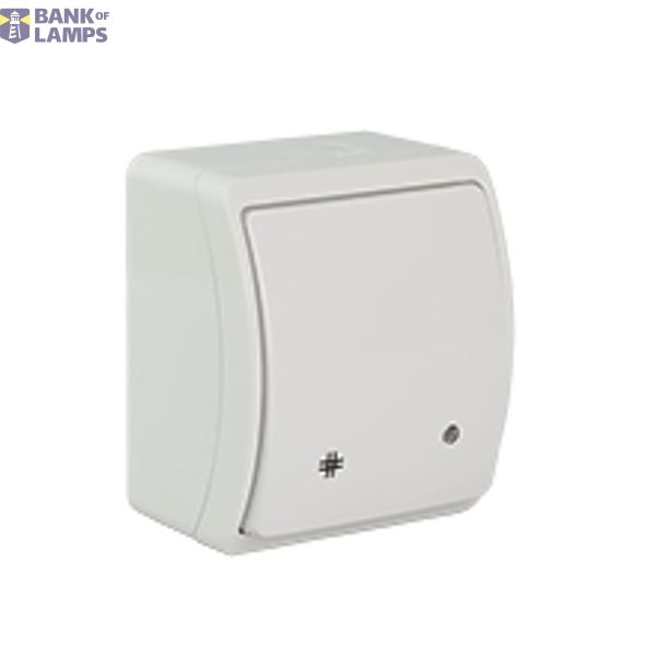 VW-4L Koala Intermediate Switch with illumination surface mounted IP44 white VW 154-51 image 1