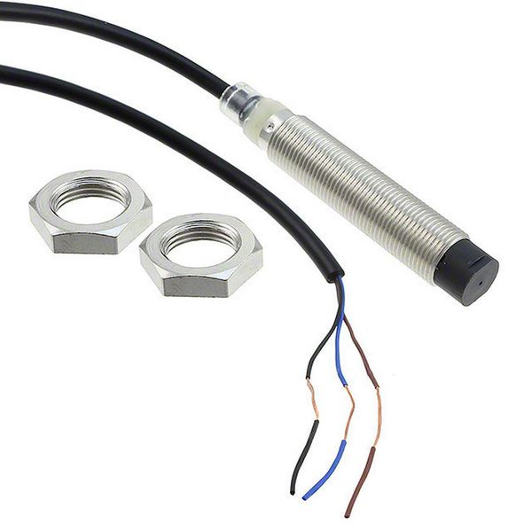 Proximity sensor, LITE, inductive, nickel-brass, long body, M12, unshi E2B 2184R image 2
