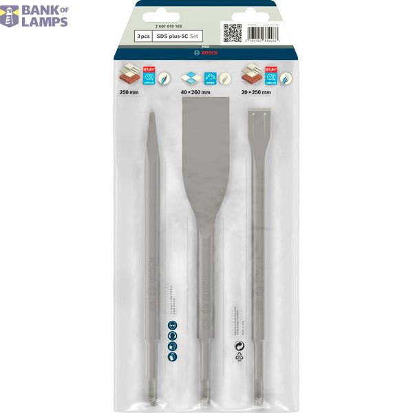 3-piece chisel set, SDS plus 0/20/40 mm image 3
