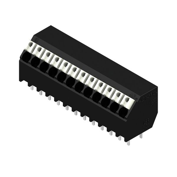 Printed circuit board terminals, 3.50 mm, Number of poles: 12, 135°, Solder pin length (l): 3.5 mm, black, PUSH IN with actuator, Clamping range, max. : 1.5 mm², Tube image 2