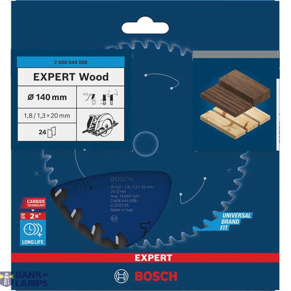 Circular saw blade Expert for Wood 140 x 20 x 1,8 mm, 24 image 2