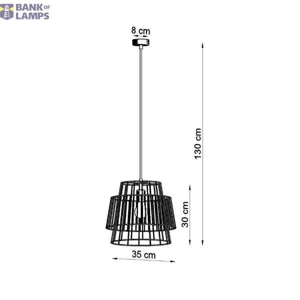 HANGING LAMP GATE WHITE E27 1X60W IP20 image 5