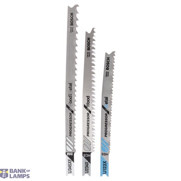 3-piece jigsaw blade set U-Shank Progressors for Wood and Metal 3 pcs. image 1