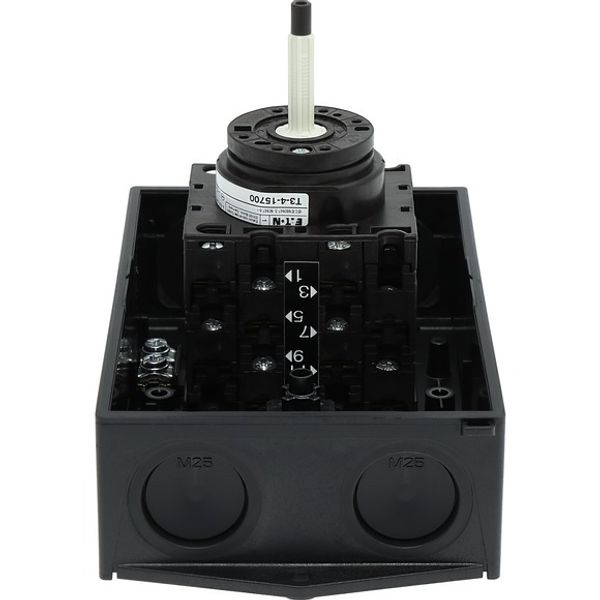 T3-4-15700/I2/SVB Main switch, T3, 32 A, surface mounting, 4 contact unit(s), 6 pole, 2 N/O, Emergency switching off function, With red rotary handle and yellow locking image 6