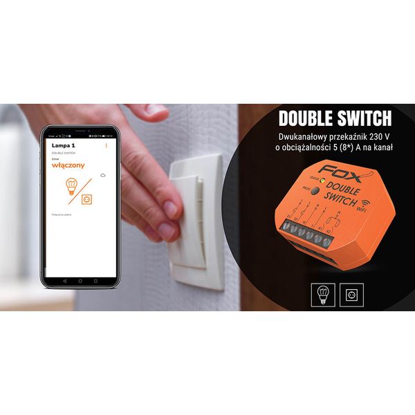 DOUBLE SWITCH two-channel WiFi relay 230 V WI-R2S2-P image 4