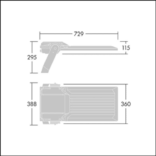 AFP2 L 120L35-740 A4 CL2 GY - LED area floodlight image 3