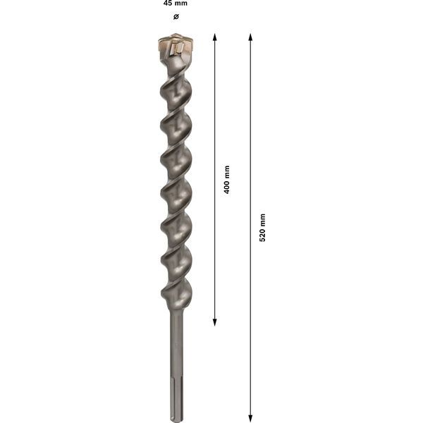 Hammer drill bit SDS-max-7 45 x 400 x 520 mm image 2