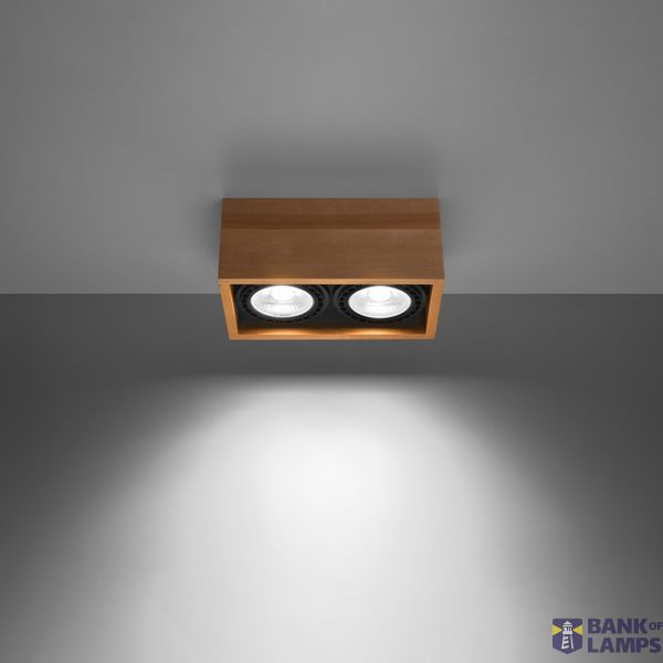 SPOT QUATRO 2 NATURAL WOOD GU10 2X40W IP20 image 7