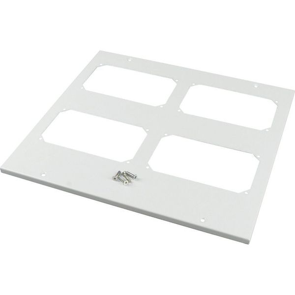 XSPTF0608 Top plate, F3A-flanges for WxD=600x800mm, IP55, grey image 4
