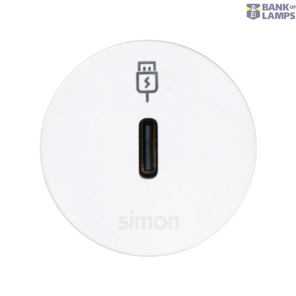 Furniture USB-C ports with docking station including 1x HDMI + LAN + 3x USB Type A, Simon 400 Flash 30, IP20, white, Mount. dimen.: Ø17mm image 1
