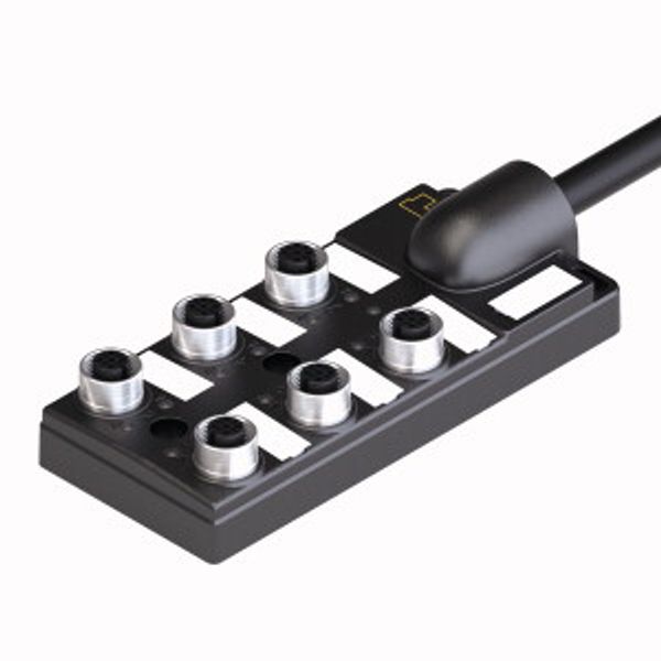 Passive actuator/sensor junction box, M12 x 1 6-port, with integral homerun cable   TB-6M12-5-10/TXL image 2