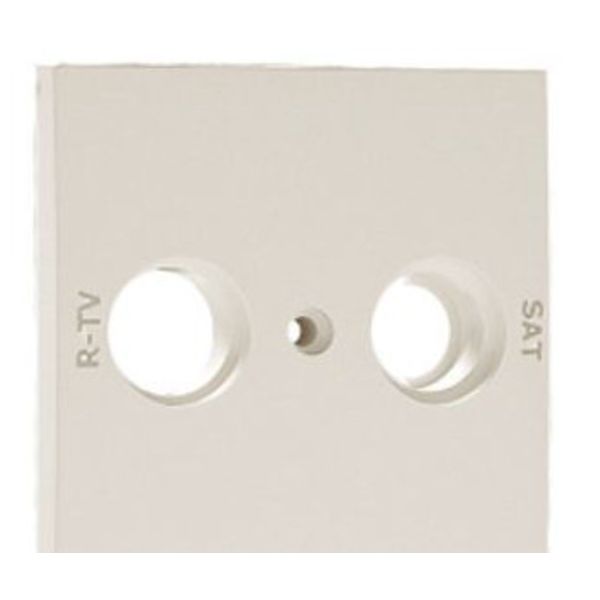 COV PLATE F/R-TV SOCK MULTIBRAND 2 OUTP IVORY image 1