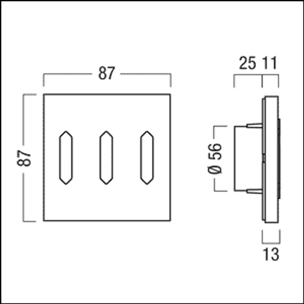 LM-RCB3 b+c+j - Rocker switch, 3x, light, anthracite image 2