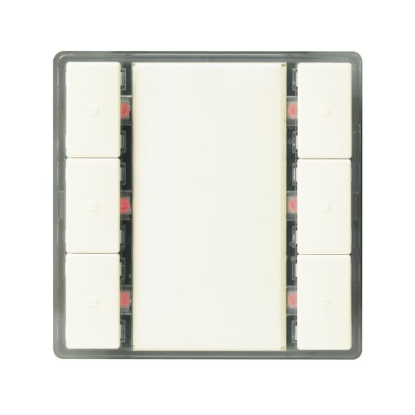 5WG12232DB13 - KNX Pushbutton, triple, with status LED, titanium white, i-System image 1