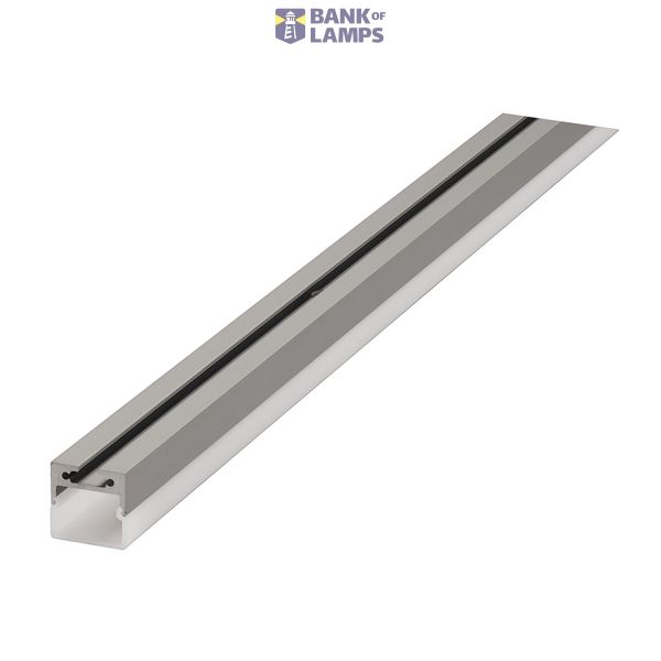 ALUMINIUM PROFILE, alu anodised 1m, with white cover image 6