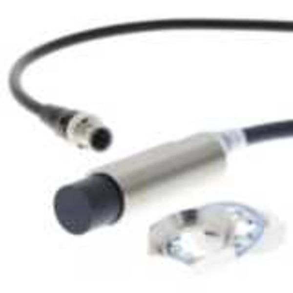 Proximity sensor, inductive, brass-nickel, M18, non-shielded, 20 mm, N E2E 8419A image 1