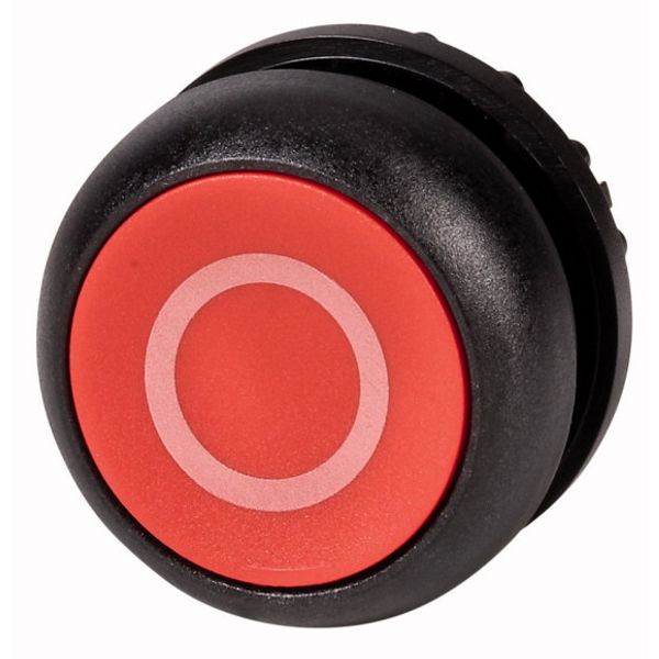 M22S-D-R-X0 Pushbutton, RMQ-Titan, Flat, momentary, red, inscribed, Bezel: black image 1
